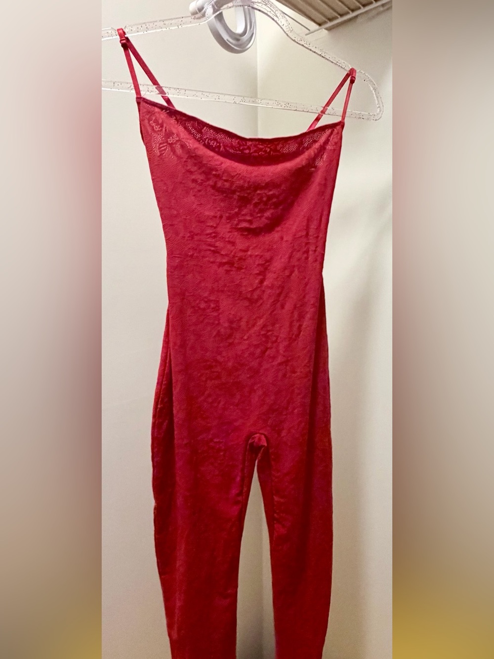Naked Wardrobe Stretch Lace Tank Stirrup Jumpsuit - Picture 2 of 9